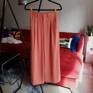 Alice + Olivia coral palazzo pants high waist size 2